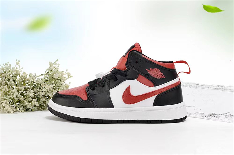 Youth Running Weapon Air Jordan 1 Black/White/Red Shoes 0131 Youth Running Weapon Air Jordan 1 Black/White/Red Shoes 0131